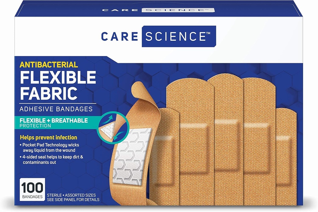 Tesatura de ingrijire Bandaje adezive, 100 ct Dimensiuni asortate 