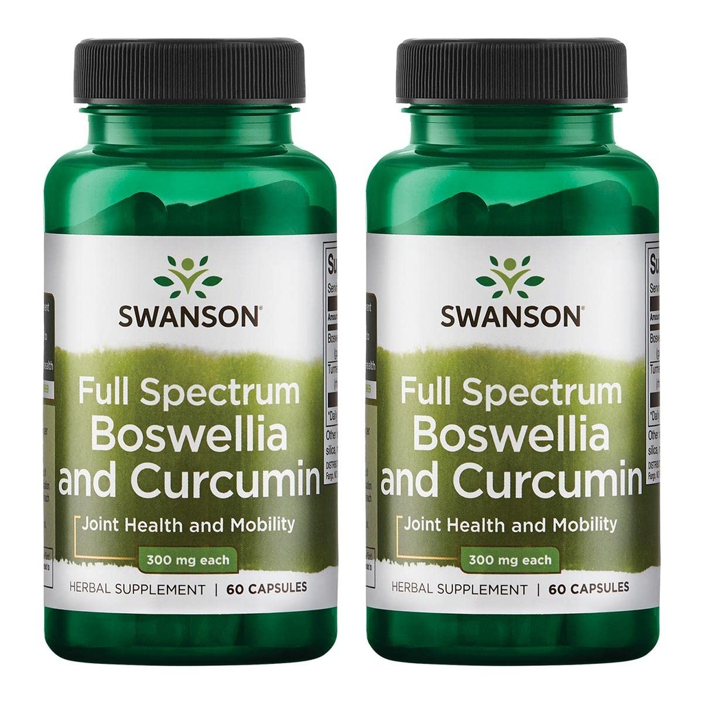 Swanson Full Spectrum Boswellia & Curcumin Natural Wellness Formula - (60 capsule) (2 ambalaj)