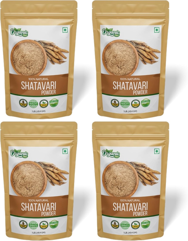 Îmbrățișați-vă vitalitatea: Nourish dvs. Feminine Essence cu Shatavari pulbere organică Blend - 16 Onces (Pachetul de 4) - Un Ayurvedic pur și natural pentru asistență medicală Holistic Femeilor