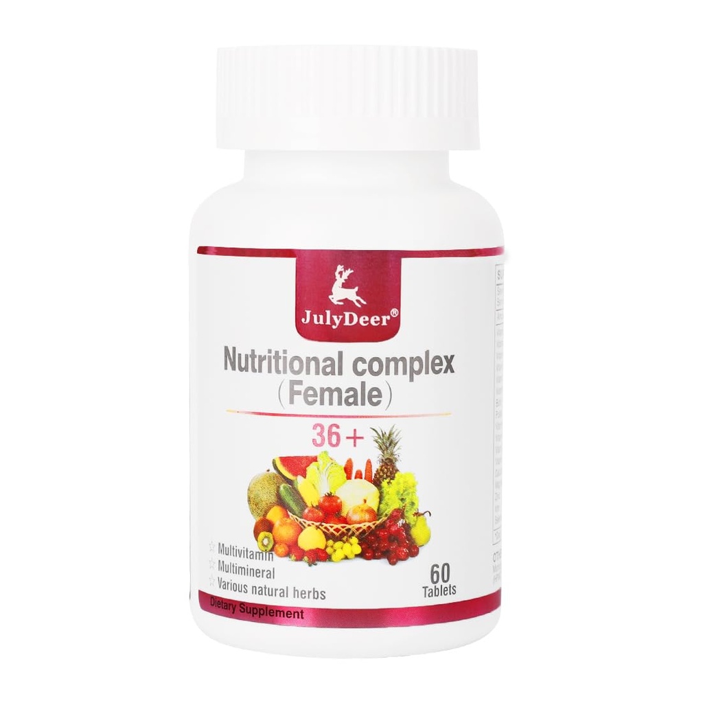 O multivitamine zilnice pentru femei - Multimineral complet & Multivitamine cu vitamina A, C, D, E și B-complex, Zinc & mai multe vitamine pentru imunitate, Energie, Păr, Piele & Nails - 60 comprimate
