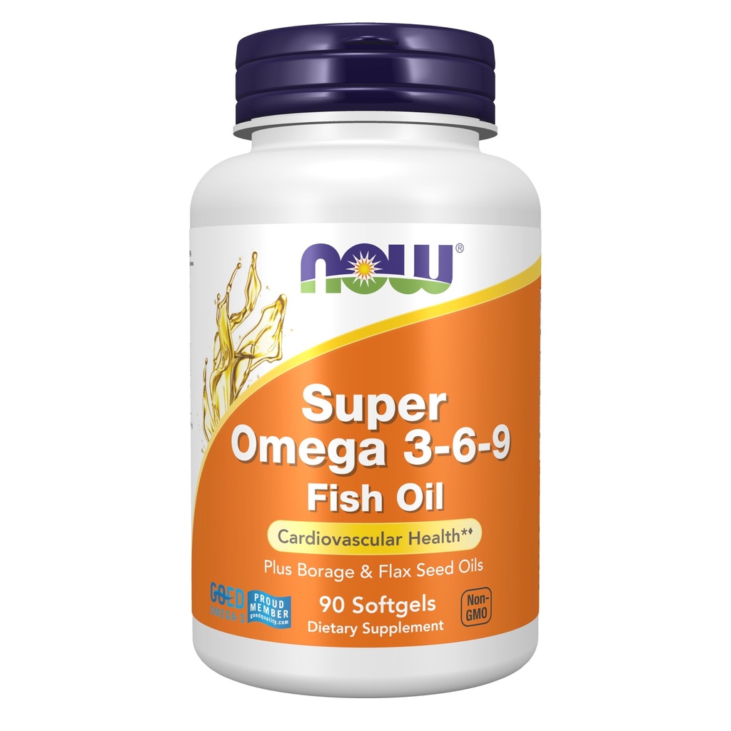 Acum Suplimente, Super Omega 3-6-9 1200 mg cu un amestec de pește, Borage și ulei de semințe de in, 90 Softgels