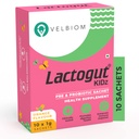 Lactogut Kidz Probiotics Pulbere pentru copii Ușor de consumat Probiotice pentru copii Sanatate Gut, Wellness generală și Imunitate Vegan dovedit clinic - 1Gx10 Sachete (Aroma portocalie)