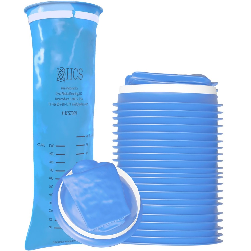 HCS Bulk Emesis Bags de unică folosință - Premium, Grad spitalicesc, Adulți și copii - Pungi vomitare de unică folosință pentru mașini, Călătorii, Use acasă - Aruncare, Barf, Vomă - 144, Puternic (40 fl oz)