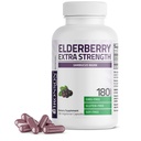Bronson Elderberry Extra Putere, Susţine sistemul imunitar sănătos şi protecţie antioxidantă, non OMG-uri, 180 capsule vegetariene