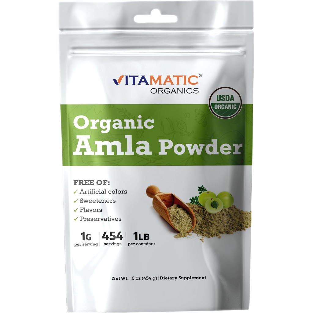 Vitamatic Certified USDA Organic Amla Berry Powder 