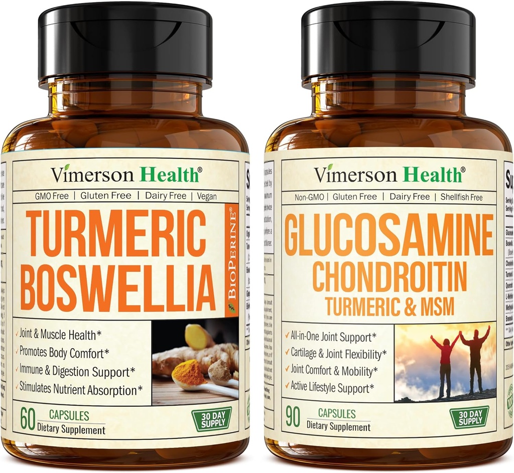 Suplimentul cu curcumină cu Boswellia Serrata Extract & Glucosamină Chondroitin MSM și Suplimentul Turmeric