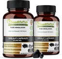 Premium Himalayan Shilajit Capsule de la Potent Shilaj Rich în Trace Minerale & Acid pelvian de înaltă altitudine Sourcing. Extras în mod tradițional all natural nonGMO No Stearate No Rice Four (Pachet de 2)