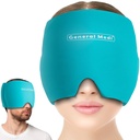 General Medi Headache & Migrene Ice Wrap Cap, Cold Terapie Migrene Relief Hat, Headache Ice Hat Cold Compress, Great for Puffy Eyes, Tension, Sinus & Stress Relief (Blue)