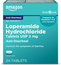 Îngrijire de bază Loperamidă clorhidrat comprimate, 2 mg, anti-Diareal, 24 Număr (Pachet de 1) (Pachetul poate varia)