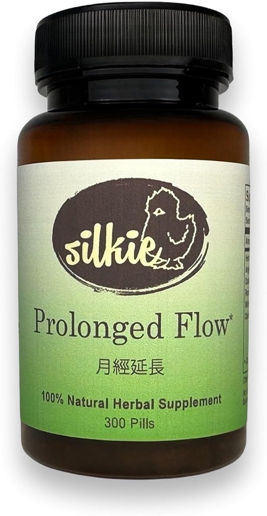 Silkie Prelungit Flow Supliment - Suport de echilibru hormonal, Scade & Regulamente Ciclu menstrual, Flash-uri fierbinți și transpirații de noapte Relief, 300 Conte