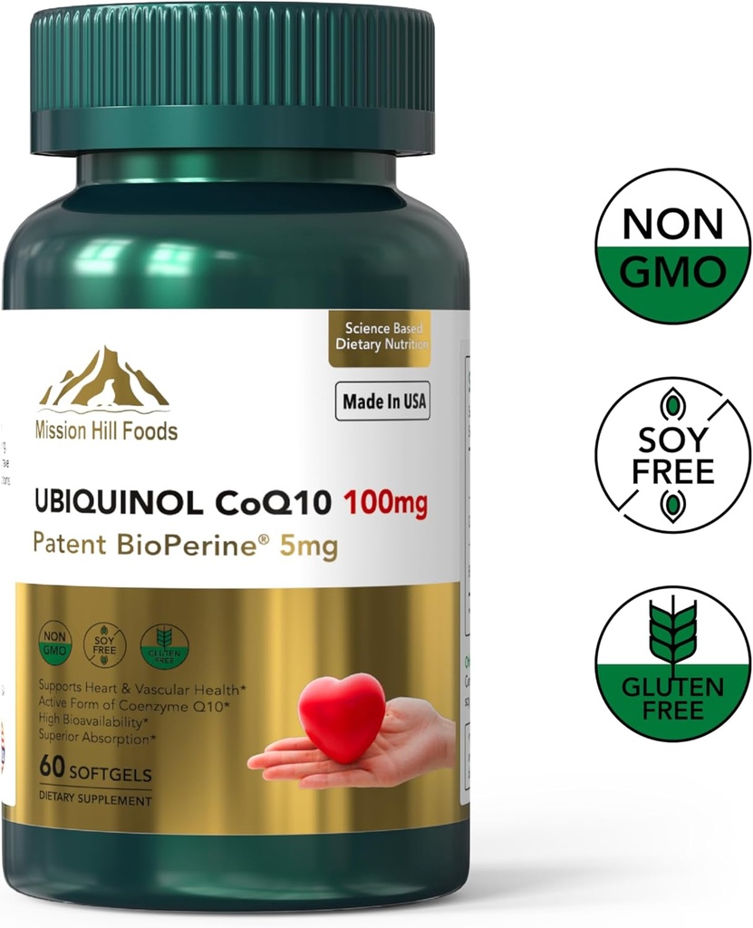Premium Ubichnol CoQ10 + BioPerine (100 mg) 