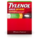 Tylenol Sinus Caplete cu Acetaminofen 325mg, Guaifensin 200mg & Fenilephrine HCl 5mg, Durere non- Drowsy Reliever, Expectorant & Nasal Decongestant, 50 Pachete de călătorie cu 2 ct