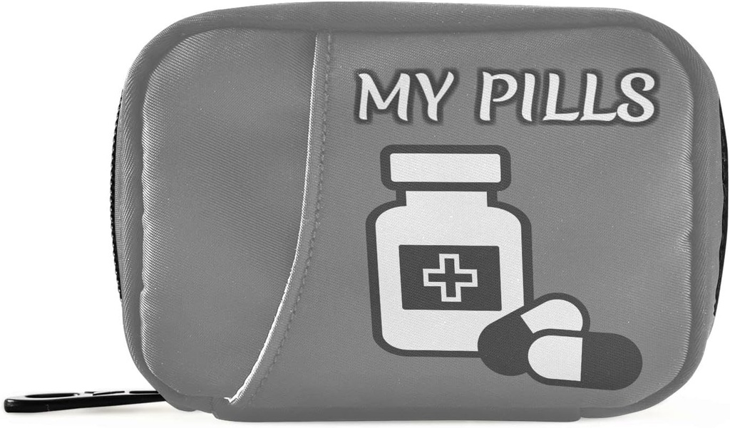 Pilula Organizator Medicina Sticla Pilula Box 7 zile Pill Case Bag Pastile Travel Pill Organizator sac cu Zipper Portabil Weekly Caz Compact Dimensiune pentru Deținătorul Suplimentului Vitamina
