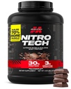 Muscletech Whey Proteine Powder (Milk Chocolate, 4 Pound) - Nitro-Tech Ultimate Muscle Building Formula cu izolat de proteine Whey - 30g de proteine, 3g de Creatină & 6.8g de BCAA - ambalare mai Vary
