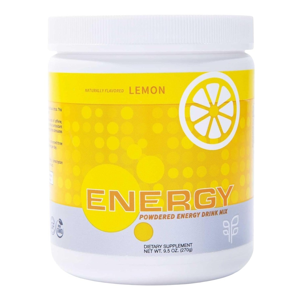 PURE Energy Drink Mix, Zesty Lemon Wheatgrass suc organic, ambalate cu antioxidanți & esențiale, minerale bogat vitamina A, C, E și B6 Boost natural & Wellness, Zero Sugar Formula, 270g
