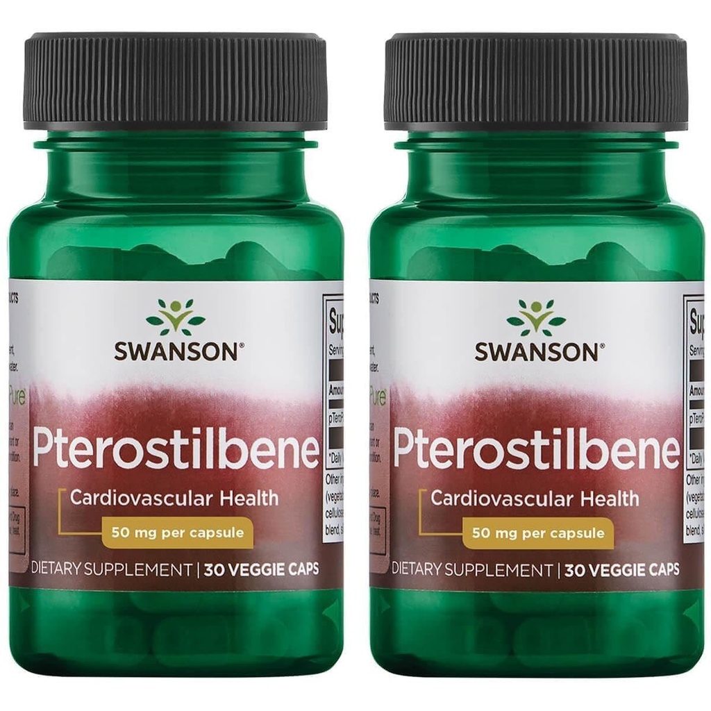 Swanson Pterostilbene 50 mg 30 Veg Caps (2 ambalaj)
