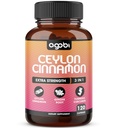 Capsule cu scorţişoară ceylon - combinate cu rădăcină de ghimbir şi cu supliment de curcumină turmerică - 120 capsule Vegane