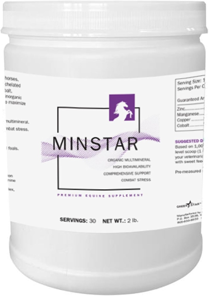 Green Star, MinStar, pulbere Equine Supliment, Hrană aditiv, 2 Lbs