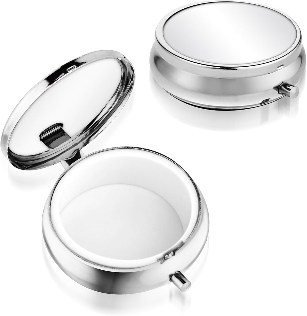 Sibba Portable Medicine Pill Case, Travel Multi-Functional Proof Pilula pentru Purse & Pocket, Cute Metal Medicine Organizator de pastile Cutie pentru vitamine, ulei de pește și suplimente(1 Compartiment)