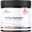 Design-uri pentru sănătate TriMag pulbere supremă - 300 mg băutură triplă de magneziu - Poate sprijini inima sănătate și energie - Orotat de magneziu, Glycerofosfat + Bisglicinat Chelat (30 Servings / 150g)