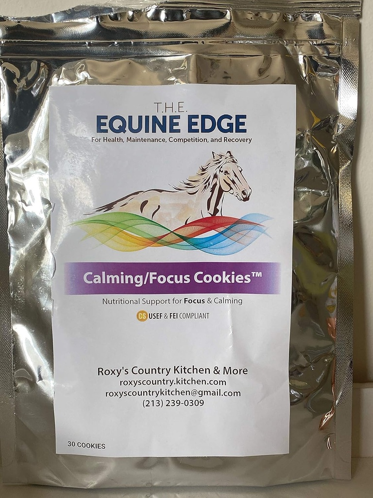 Cookie-uri calmante/Focus - Suplimente naturale pentru cai pentru calmare si concentrare, 30 cookie-uri