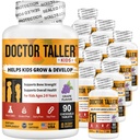 NuBest Doctor Taller Kids - Suport Oase Putere cu multivitamine, Multiminerale, Calciu - Formula Premium pentru Vârstele de 2 la 9 - Aroma de struguri - 12 Pachete 18 luni Aprovizionare