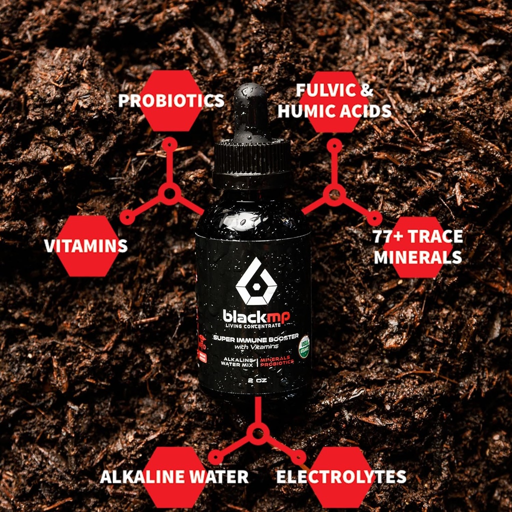 Super Immune Booster scade cu vitaminas- farmaceutice grad Fulviel & Acidi Humic & USDA Certified Organic Probiotice. Restaurează Gut Health, consolidează funcțiile sistemului imunitar și ale corpului. - 2 oz