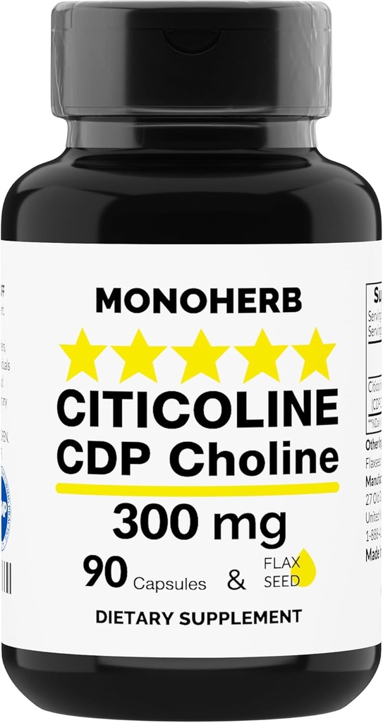 MONOHERB CITOXINE CDP Choline 300 mg per capsulă - 90 capsule vegetariene