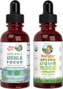 MaryRuth Organics Suplimentul Probiotic pentru femei Bărbaţii şi Adrenala Sănătate & Focus Supliment, 2-Pack Bundle, Digestive & Gut Health, Cortisol Sănătate, Stres Relief, Focus Nootrop Creier Supliment