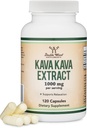 Capsule Kava Kava 1000 mg per Serving, 120 Count (High purity Pottent 3-5% Kavalactonăs Root Extract) Kava pulbere Root extract pentru relaxare (non-GMO, Vegan Safe) de lemn dublu
