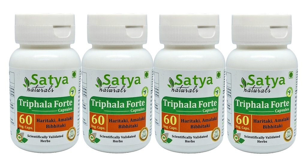 Triphala Forte Capsules 500 mg. 60 Veg. Capsule Amalaki, Haritaki, Bibhitaki Extract Capsule pentru bărbaţi şi femei 