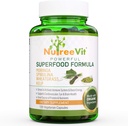 NutreeVit 100% Organic Powerful Superfood Formula - Sistemul imunitar Booster pastile de energie cu Moringa, Spirulina, Wheatgrass, și Kelp - 90 Conte Bottle