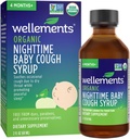 Wellements Organic Nighttime Baby Tuse Siropul de Tusea de Soothes Ocazional Tusea de Gât uscat În timp ce promovarea unui somn liniștit *, USDA Organic 2 Fl Oz, 4 luni.