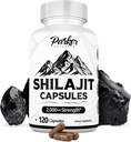 Parker Naturals Capsule pure Himalayan Shilajit, 2000 mg Rezistenţă Shilajit Resin şi supliment de acid furnal, Capsule Vegane şi Gluten-Free, 120 Conte