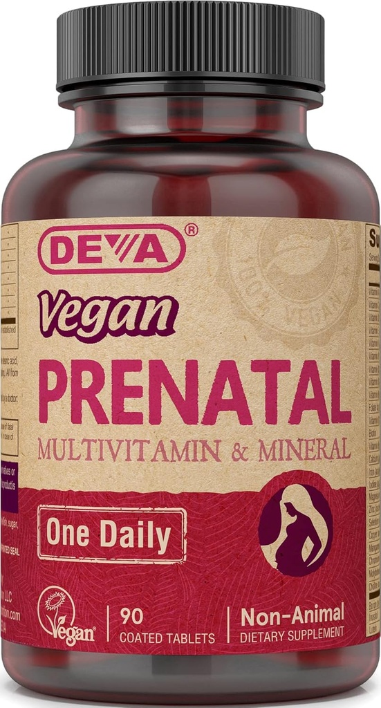 Deva Vegan Prenatal Multivitamine şi Minerale - 90 comprimate, 2 cutii