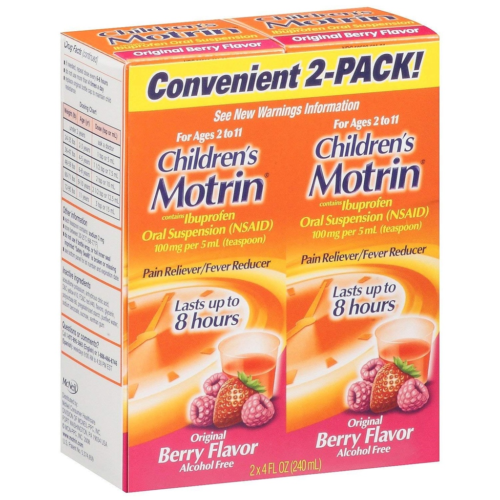 Motrin Child Berry Liq Dimensiune 4 Ounce lichid, ambalaj de 6
