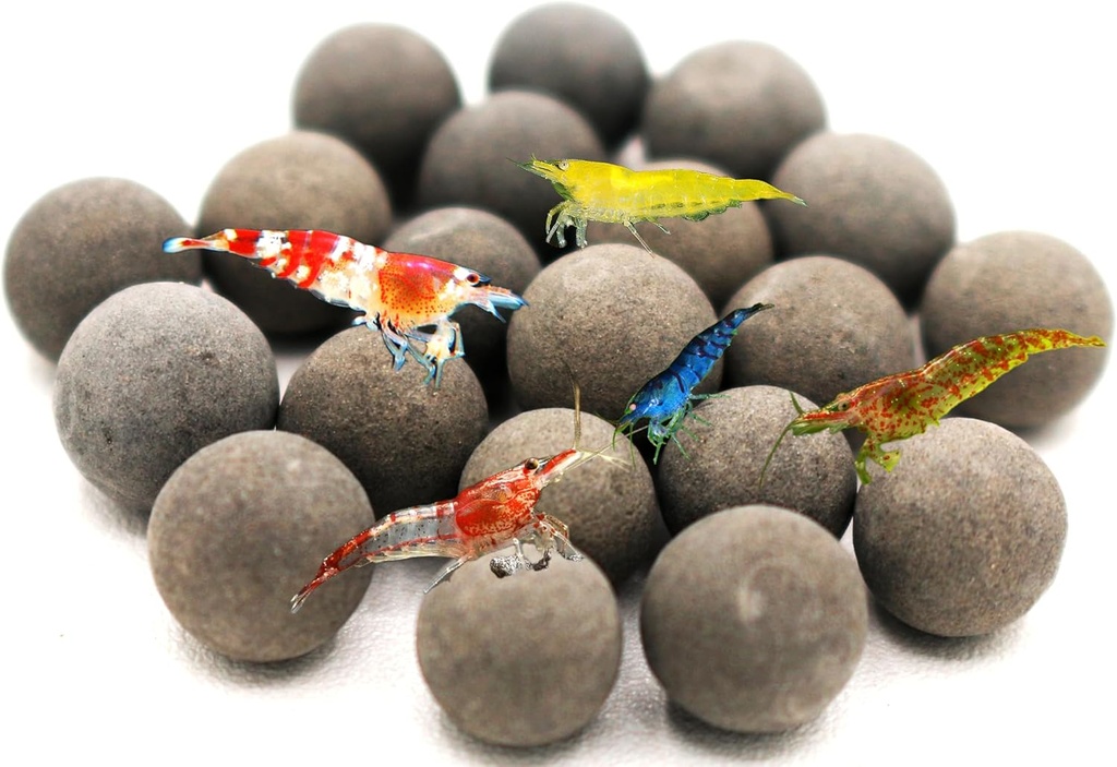Awesome Industries Betta & Shrimp Tourmaline Minor Balls Acvariu Apă Balsam peste 30 Elemente Îmbunătățește calitatea apei, pH-ul echilibru, Sănătate, culoare & Breeding (20 ambalaj regulat)