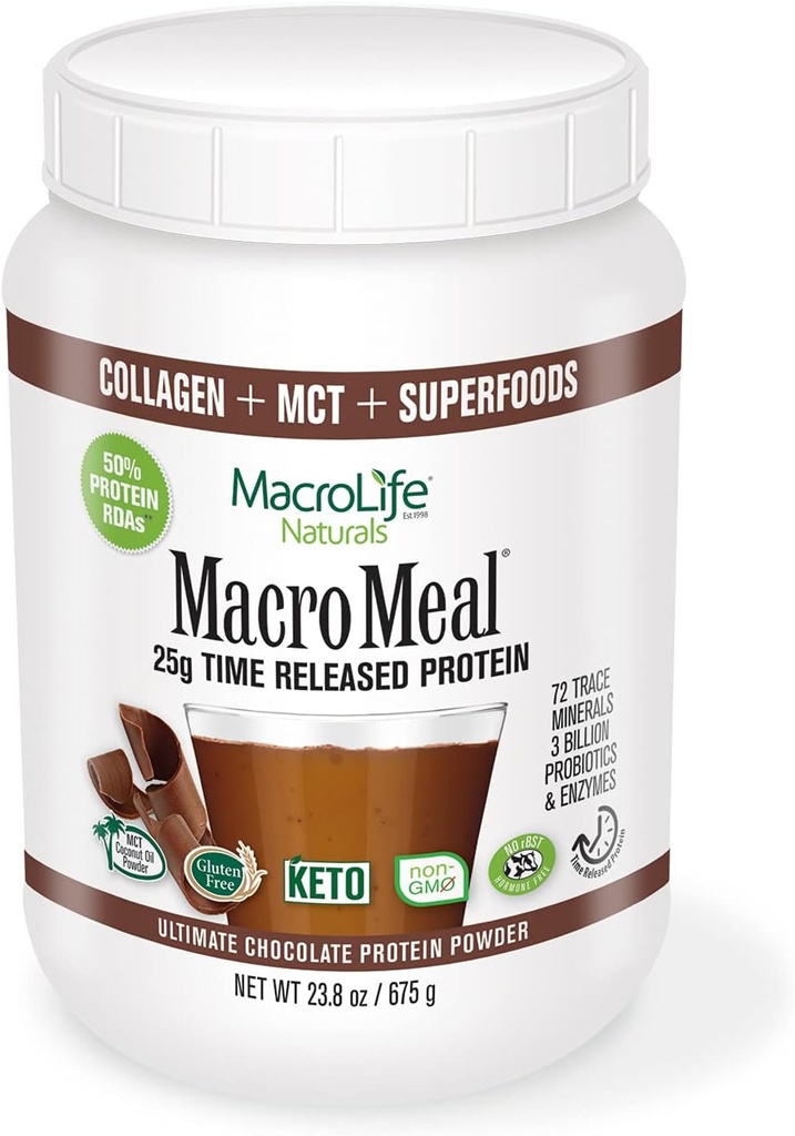 MacroLife Naturals MacroMeal Omni Proteina - Ciocolata - 15 Serviri