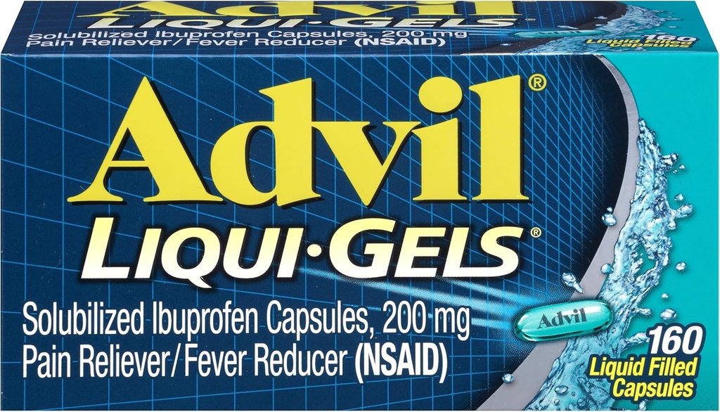 Advil Liqui-Gels capsule umplute cu lichid, 200 mg - 160 ct, ambalaj cu 2 capsule