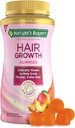 NaturÄƒÄƒ Gume bounty de creÅŸtere a parului pentru sprijinirea mai gros, parul mai plin cu biotin, Silicon & Arginina, Peach Mango Flavor 