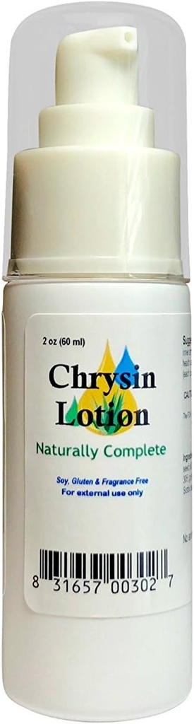 Chrysin - Non-GMO - Unscented - pentru bărbați și femei 2 oz. Flacon de pompare