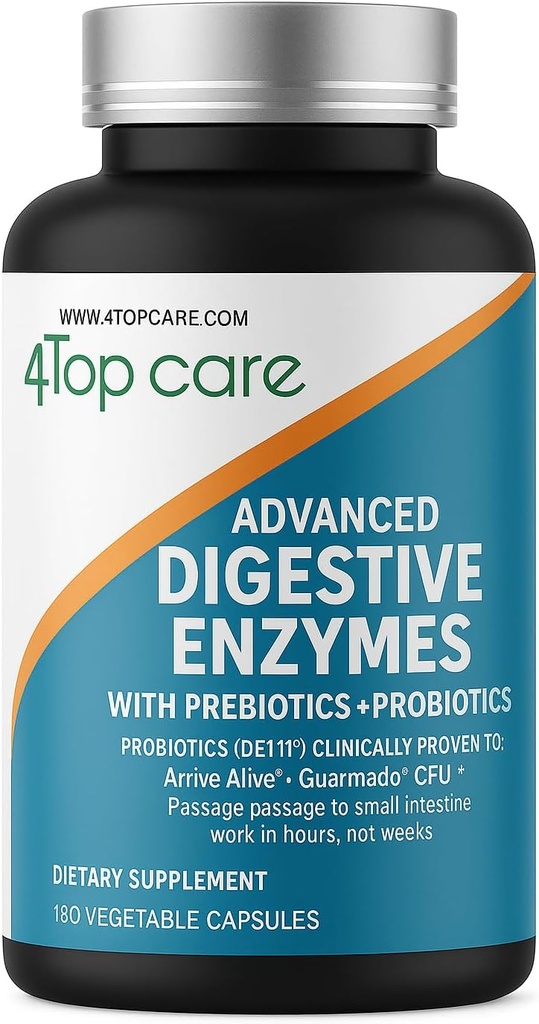Enzime digestive H4U: Solutie finala de sanatate cu probiotice, prebiotice si enzime atat pentru femei cat si pentru barbati. Acest supliment de enzime digestive vegetariane conţine 180 capsule.