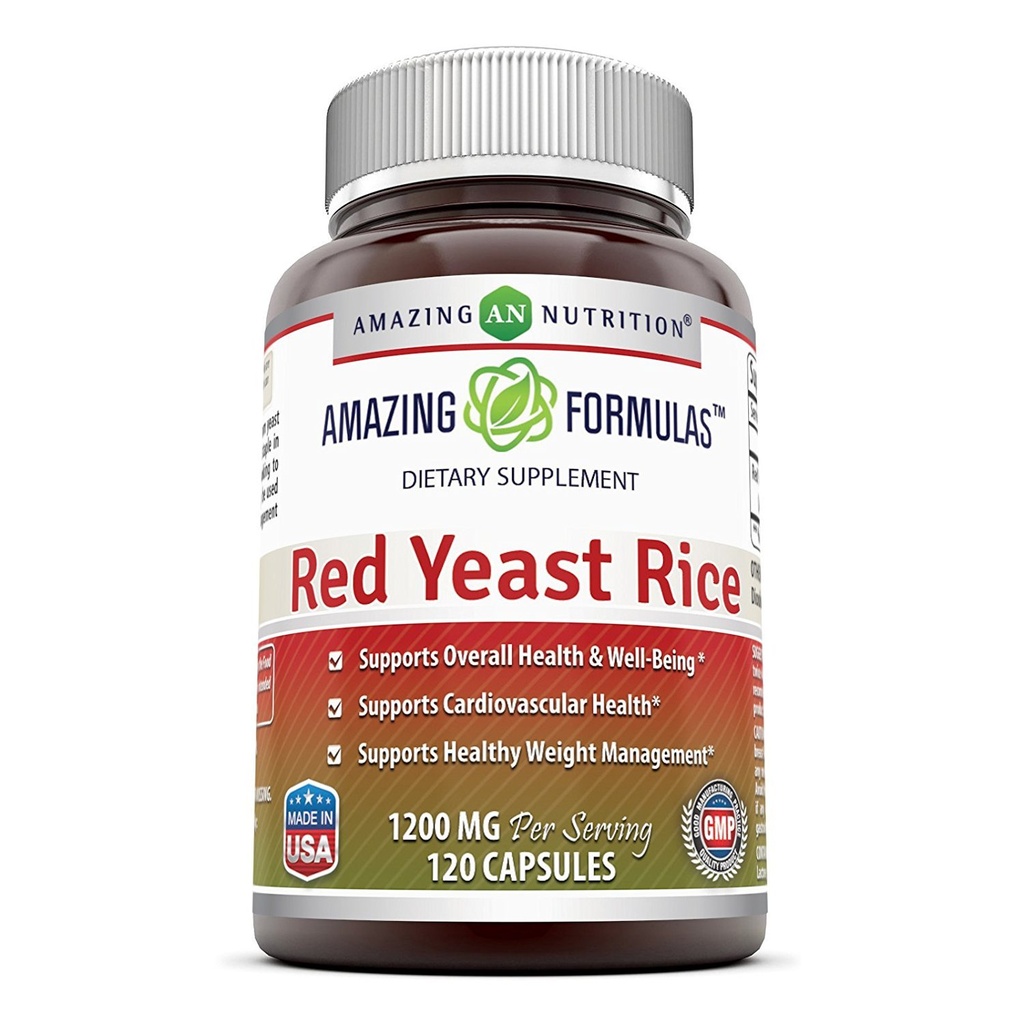 Amazing Formulas Red Yeast Rice 1200mg Per Servire capsule Supliment 