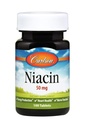 Carlson - Niacin, 50 mg, susține metabolismul colesterolului, producția de energie, sănătatea inimii, funcția nervoasă, 100 comprimate