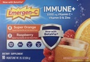 Emergen-C Imune+ 1000 mg vitamina C + vitamina D & zinc, (Super Orange 60 CT/Zmeură 30Ct) 90 Pachete