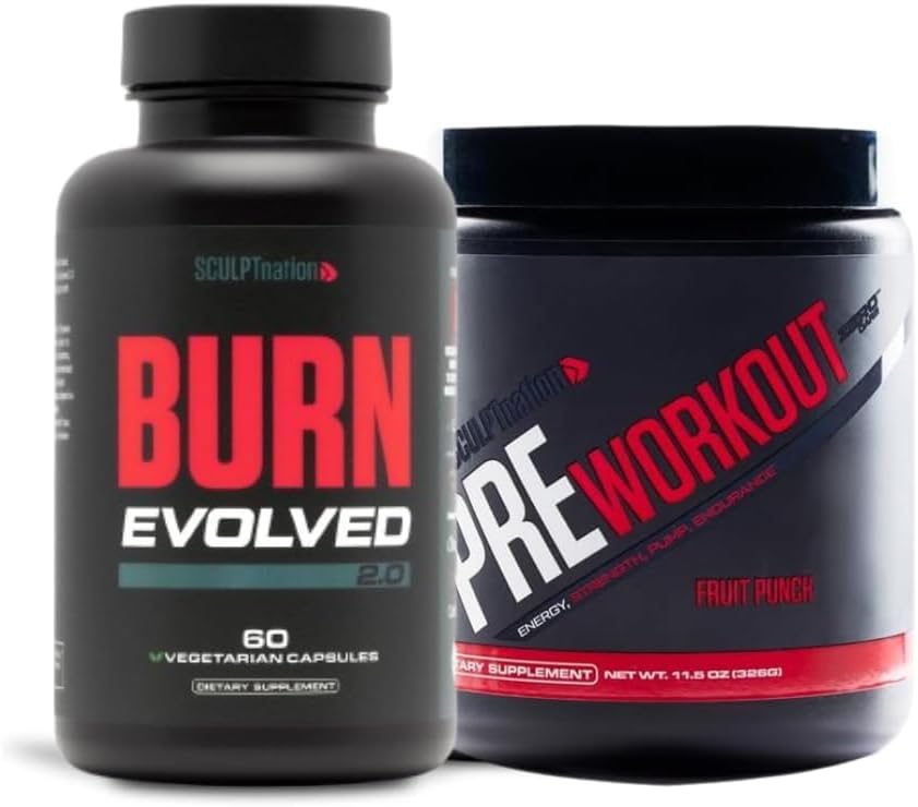 Sculpt Nation de V Shred Burn Evolved 2.0 și Pre Workout Fruit Punch Bundle