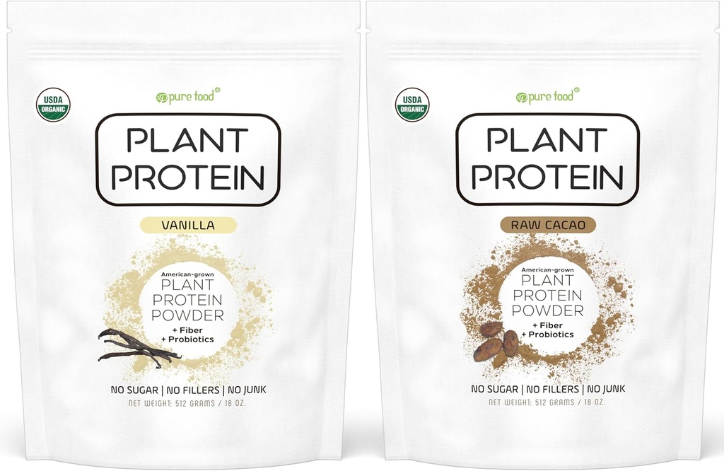 Alimente pure: Pudră de proteine pe bază de plante cu Probiotice 