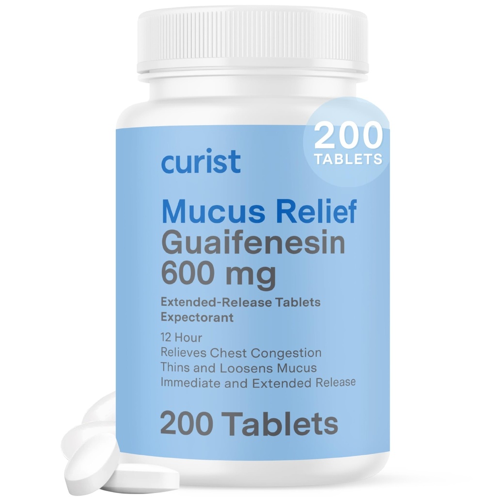 Curist Guaifensin 600 mg comprimate cu eliberare prelungită (200 comprimate cu eliberare orală)