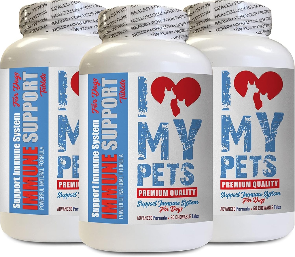 antioxidant Dog - Dog Immune Support - Booster - PET sanatos - Supliment - Dog Immune Treats - 180 Tratamente (3 Sticle)