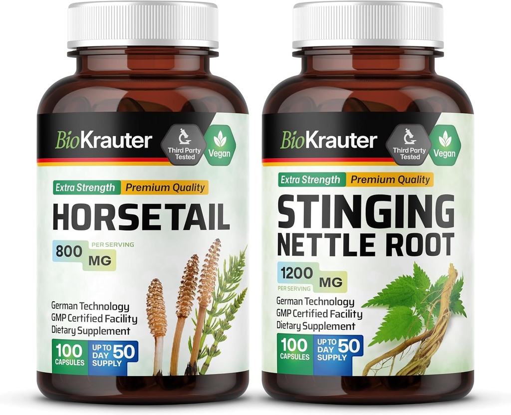 BIO KRAUTER Horsetail 100 capsule & Stinging Nettle 100 capsule
